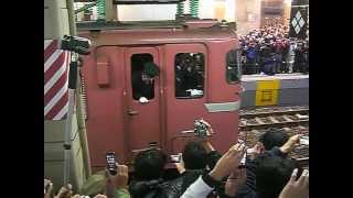 日本海青森行き　ラストラン　大阪駅　到着～花束贈呈～発車