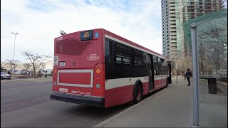 TTC 80 Queesway Bus Ride #8185 from Keele Stn to Sherway Gardens (February 8th, 2024)