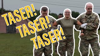 What is it like to get Tazed?! ---- Experiences May Vary: Episode 1 Military Police Training Part 1