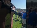 Travis Kelce kisses fans arm after they’re hit with his bad golf shot in Lake Tahoe