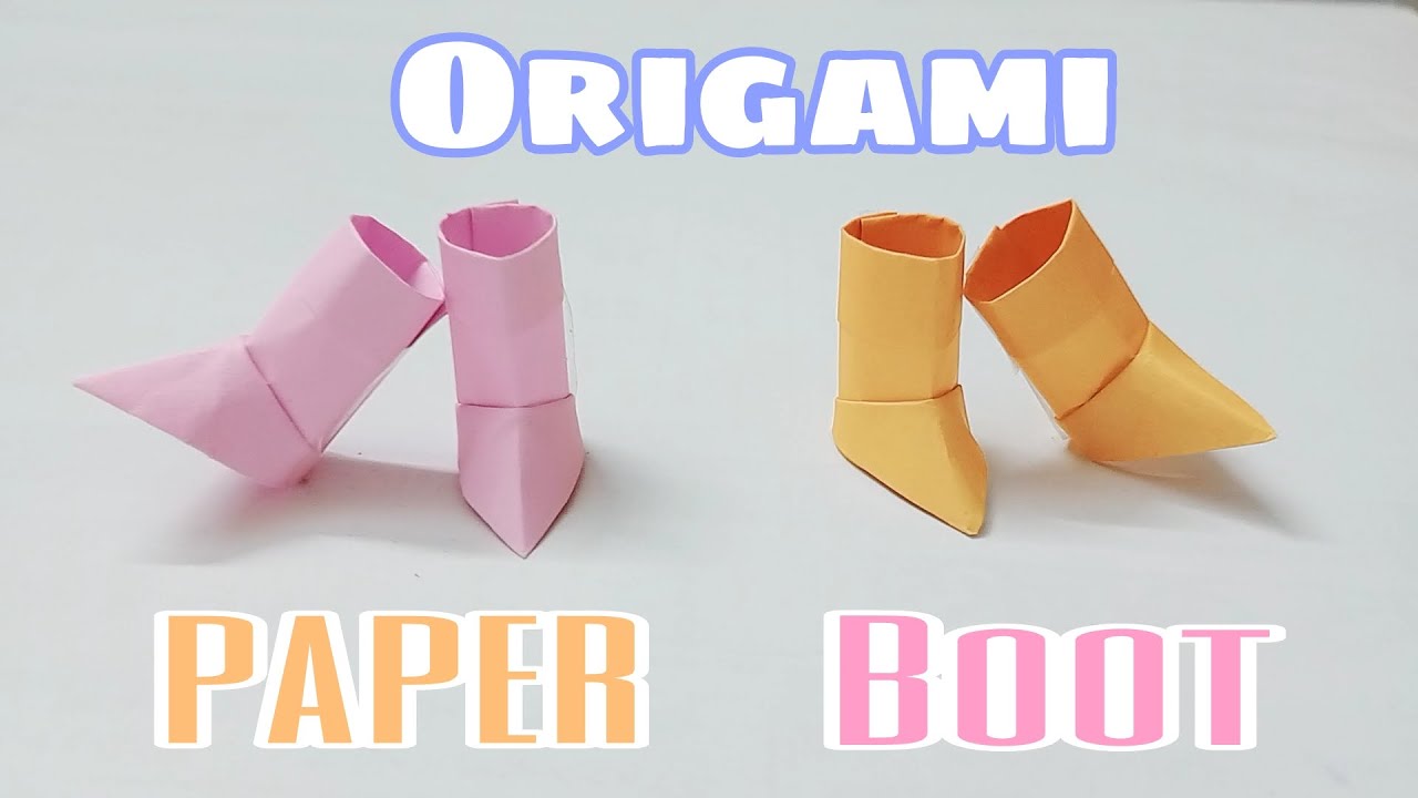 Mini Paper Rain Boots рџ ў Origami How To Make Shoes With Paper Rainy