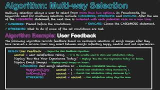 Algorithm: Multi-way Selection Example