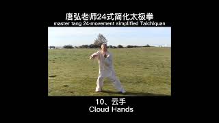 唐弘老师24式简化太极拳第十、十一式 master tang 24-movement simplified Taichiquan，Action 10,11