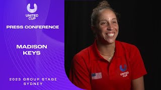 Madison Keys Press Conference | United Cup 2023 Group C