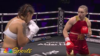 HIGHLIGHTS: Lauren Price knocks out Bexcy Mateus to defend WBA world title | NBC Sports