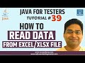 Java for Testers #39 - How to Read Excel File in Java