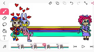 flipaclip create 2d animation flipaclip cartoon animation- flipaclip animation Jax pomni love 💞