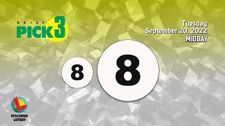 Wisconsin Lottery Midday Draw 09/20/2022