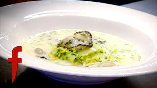 Oysters in Champagne Cucumber Pappardelle Recipe | The F Word