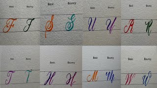 A-Z (Uppercase) Basic & Bouncy Calligraphy Tutorial