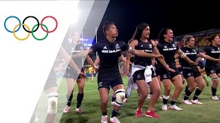 New Zealand rugby sevens team performs ceremonial Haka