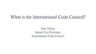 What Is the International Code Council?