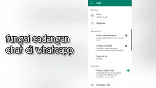 Fungsi cadangan chat di whatsapp