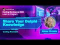 Share Your Delphi Knowledge - Alister Christie | Coding Bootcamp 2023