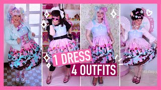 Lolita fashion challenge : 1 dress 4 looks - with Fluffy Tori's Sweet Chocolate Journey