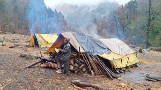 Nepali Himalayan Sheep Shepherd Life in Winter | Shepherd Food Cooking  | Shepherd Life in Nepal |