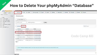 How to delete database in MySQL (phpMyAdmin Tutorial) | Code Camp BD