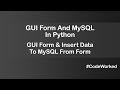 Create Form And Insert Data to Database in Python