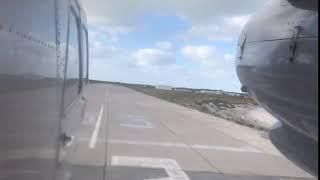 Landing on remote North Sea island Helgoland, Germany in Sept