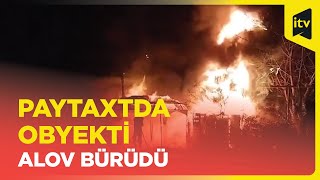 Bakıda obyektdə baş verən yanğının daha bir görüntüsü yayıldı