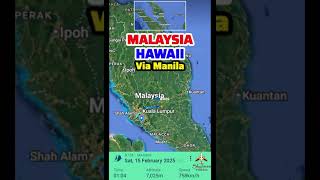 Malaysia to Hawaii Flight Route, 15-2-2025