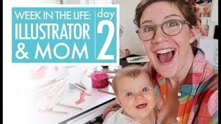 Artist and Mom Vlog | Hiring babysitters and working on my portfolio