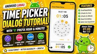 ANDROID - TIME PICKER DIALOG TUTORIAL IN JAVA | WITH "0" PREFIX HOUR AND MINUTE LIKE "01", "02"...