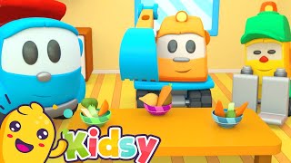 Sing with Leo the Truck  🥔🥕🍅The Soup Song | KIDSY Singing Songs for Kids