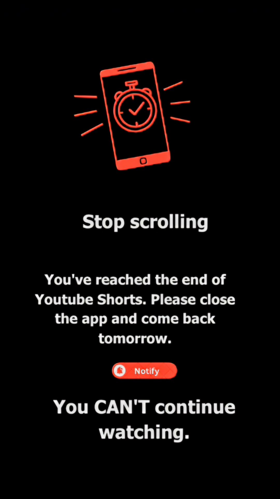 Stop Scrolling Youtube