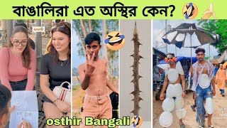 বাঙ্গালীদের কি অস্থির বাঙালি কেন বলে? 🤣🍌 | osthir Bangali | অস্থির বাঙালি | tik tok | osthir funny