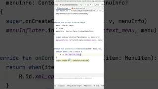 Android Context Menu Example