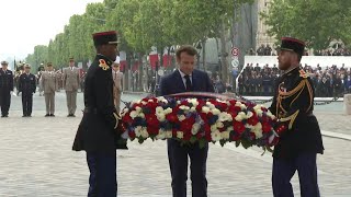 WWII Victory Day: Macron leads the commemorations, lays a wreath on the Champs-Elysee | AFP