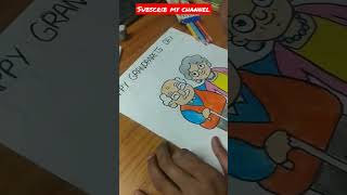 grandparents day drawing  made my daughter #shorts #shortvideo