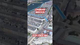 Copenhagen marathon (2024): fly over the marathon course! Video of the race path.