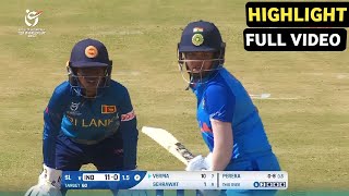 India Under 19 Women vs Sri Lanka Under 19 Women World Cup 2023 Full Match Highlight Video| Ind won