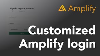 Customizing Amplify's Login