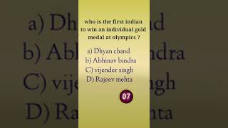 who is the first indian to win an individual gold medal at Olympics..?   l #study #education #gk