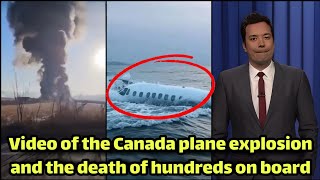 The moment the Canadian plane crashed and everyone died. Video of a plane explosion in Canada