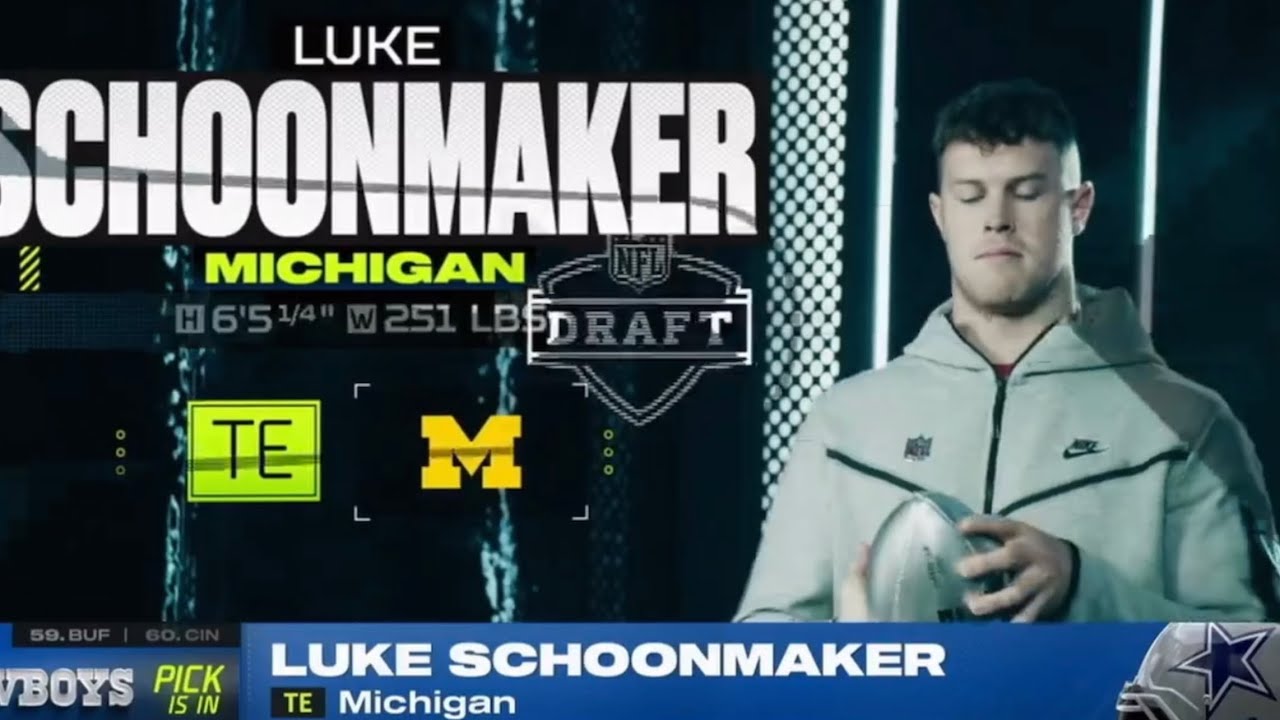 Cowboys Pick LUKE SCHOONMAKER With The 58th Pick 2023 NFL Draft - YouTube