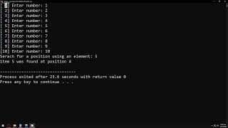 C -Linear Search Algorithm code activity (See desc. for source code) | Tagalog