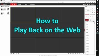 HIKVISION - How to Playback on the web