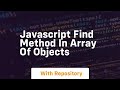 javascript find method in array of objects