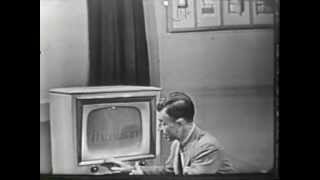 VINTAGE 1951 SYLVANNIA TV AD - IN 1951, PEOPLE WERE WATCHING TV THRU THE FRONT WINDOW OF THE STORE