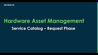 Creating and Requesting a basic Service Catalog Item