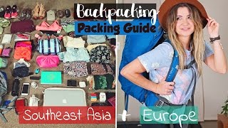 BACKPACKING Packing Guide | Europe & Southeast Asia