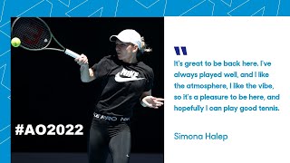 Simona HALEP 🎾 I can stay 2 hrs on court 🎾 #AO2022