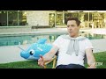 robert downey jr. and his son exton play by the pool vanity fair