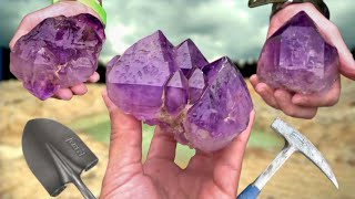 BEST Amethyst Crystal Finds from the Jackson's Crossroads Mine, GA - Spring 2019 Gem Dig Compilation