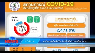 ภูเก็ตพบผู้ป่วยโควิด-19เพิ่มอีก3จากกลุ่มบางเทา :เกาะสถานการณ์ 12.30 น.(15-04-63)