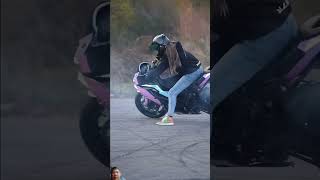 Ratataaaa Donut #bike #stunt #moto #motorcycle  #dafy #allone #motogirl #shortvideo